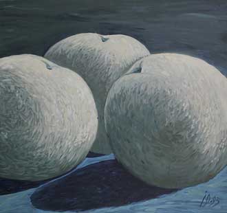 THREE APPLES - Oil/Canvas (60x65) 1995